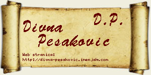 Divna Pešaković vizit kartica